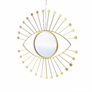 Miroir mural en métal fabriqué par OEM, décoration murale en métal artisanal, miroirs de forme ronde conçus pour la décoration de la maison - Product Image 2