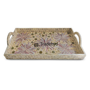 Tradebyd MOP Inlay <b>Tray</b> Premium Handmade <b>Decorative</b> <b>Tray</b> for Home Decor and Gift Purpose - Product Image 1