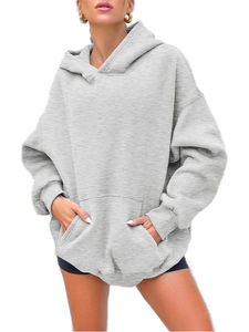 Sweat à capuche surdimensionné OEM de haute qualité pour femmes 100% coton léger sur mesure Logo imprimé toutes les couleurs disponibles - Product Image 3