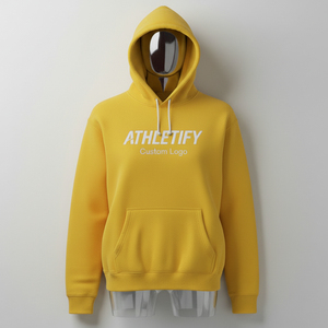 เสื้อฮู้ดดี้ผู้ชายผ้าฝ้ายผสมปักลายสำหรับฤดูหนาว-นุ่มสบายเหมาะสำหรับใส่เป็นเลเยอร์กับชุดลำลองและวันที่ต้องใช้แรงกาย - Product Image 1