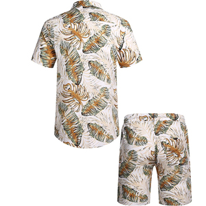 Venta al por mayor caliente verano impresión completa nueva ropa de playa Hawaiana de dos piezas camisas y pantalones cortos para hombre conjunto fácil y cómodo servicio OEM - Product Image 5