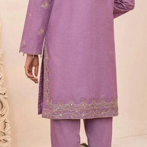 Ensemble de robes 3 pièces décontractées pour femmes Broderie de haute qualité Imprimé numérique Shalwar Kameez Nouvelles collections Eid d'été à vendre - Product Image 5