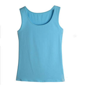 Débardeur court en coton tricoté doux de haute qualité pour femmes bio Hauts respirants écologiques personnalisés - Product Image 4