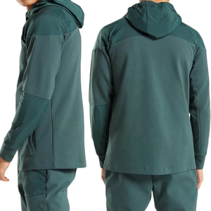 Chándal de algodón personalizado deportivo de talla grande para hombre, chándal para correr, sudaderas de cuello redondo Unisex, conjunto de 2 piezas de pantalones de chándal y Sudadera con capucha - Product Image 3
