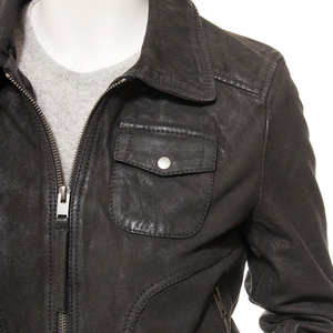 Chaqueta de Mujer de Cuero Genuino para Otoño/Invierno, Satinada, Impermeable, Resistente al Viento, de Alta Calidad, Nueva Llegada - Product Image 5