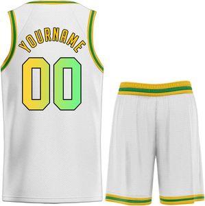 Tenue de basketball prête pour le jeu, broderie personnalisée, maillot et short en polyester, séchage rapide, respirant, antibactérien, équipe personnalisée - Product Image 4