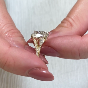 IGI Certified 4.00tcw Lab <b>Diamond</b> Split Band <b>Ring</b> D-E-F VVSVS Cushioned New Generation <b>Diamond</b> <b>Rings</b> - Product Image 6