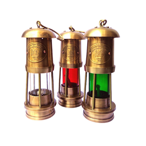Latest Design Round Shape Lamp With Prime Quality Customized Size Brass Table Top Miner Lamp From India - Product Image 2