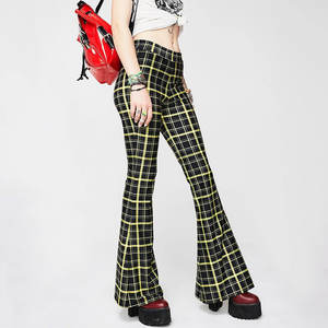 กางเกงขาบานของผู้หญิง100% พิมพ์ลายแบบกำหนดเองเอวยางยืดระบายอากาศการออกแบบด้านหน้าแบนราบสำหรับฤดูร้อนสไตล์ลำลอง - Product Image 5