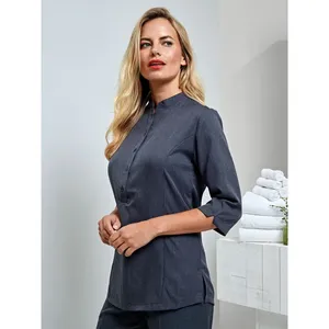 Tunique professionnelle de merchandising, polos aspect lin Verbena, produit promotionnel - Product Image 3