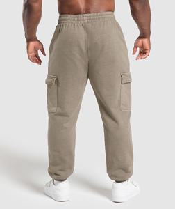 Pantalon de jogging à fermeture éclair élastique avec cordon de serrage en maille solide personnalisé pour hommes pantalons de survêtement pantalons de jogging pour hommes - Product Image 3