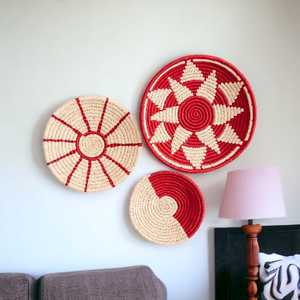 Best Price Handwoven Wicker Eco-Friendly Natural Sabai Grass Wall Decor <b>Basket</b> for Home Wall Decor - Product Image 4