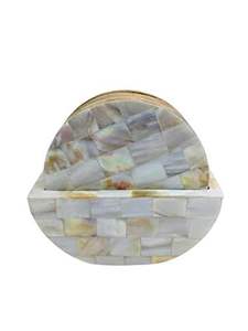 Designer Handcrafted Mother Pearl Bohemian Style <b>Square</b> Drink Coaster Detailed Mosaic Shell Work Eco-Friendly Stylish Interiors - Product Image 6