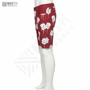 Shorts de bain athlétiques pour hommes, service OEM, logo personnalisé, séchage rapide, couleur unie, respirant, taille mi-haute, décontracté, en toile - Product Image 3