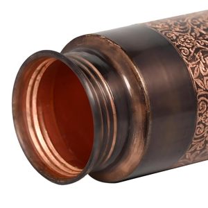 Botella de agua de cobre antigua de alta calidad hecha a mano en la India estilos únicos para beber directamente más vendidos en la India - Product Image 6