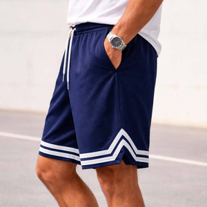 กางเกงกีฬาขาสั้นผู้ชายสำหรับเล่นบาสเก็ตบอลฤดูร้อน แบบสตรีทแวร์ ผ้าโพลีเอสเตอร์ถัก  ไซส์พลัส  รับสั่งทำพร้อมปักโลโก้ - Product Image 3