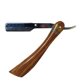 Maquinilla de Afeitar Desechable Quirúrgica B-SSR-101 con Mango de Madera y Hoja Única de Acero Inoxidable para Uso Facial Masculino - Product Image 1