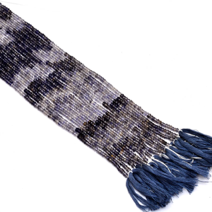 AAA + Multi Iolite Gemstone Rondelle 3mm-4mm Perles à facettes Iolite Naturelle Semi Précieuse Gemme Perles en vrac pour la fabrication de bijoux - Product Image 4