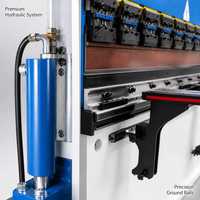 Presse plieuse CNC 1100 KN 3200 mm électro-hydraulique 4 + 1 axes, corps bleu, pour tôles