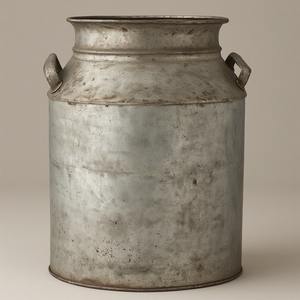 Lata de leche galvanizada decorativa rústica tradicional con asas fuertes perfecta para cocinas hogar jardín exterior estilo de granja - Product Image 6