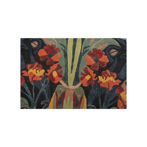 Alfombra Nebulora Azul de Lana y Viscosa Hecha a Mano con Diseño Floral, Rectangular de 9x12, para Entrada, Pasillo, Sala de Estar - Top-345 - Product Image 3