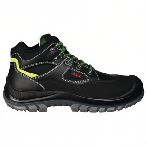 Tibetan S3 EN20345 Leather Safety Boots Size 46 Black/Neon Green-REMISBER - Product Image 2