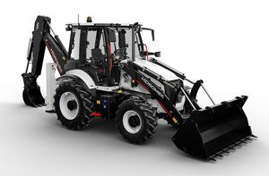 รถตักล้อยางขนาดเล็ก HMK 62T เครื่องยนต์ดีเซล สำหรับงานเกษตรและก่อสร้าง ใช้เครื่องยนต์ Kubota มาตรฐาน EPA สีดำ น้ำหนัก 3500 กก. - Product Image 2