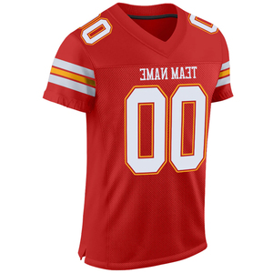 American Football Jersey Breathable <b>Mesh</b> Team Uniform <b>Red</b> Color Custom Design Football <b>Mesh</b> Jersey For College Youth Sportswear - Product Image 2