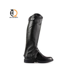 Premium Genuine Leather Durable Half Chaps for Riding Custom Button Closure Non-Slip - Product Image 3