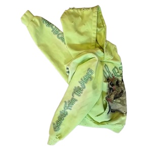 Sweat-shirts à capuche en molleton de coton haut de gamme, brodés et imprimés sur mesure, à épaules tombantes, effet usé et délavé soleil, réduction pour achat en gros - Product Image 6