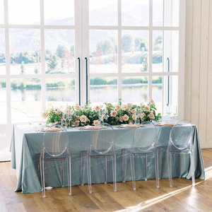 Champagne Velvet Gold <b>Table</b> Cloth for Weddings Parties Reusable Round Spandex <b>Cover</b> for <b>Outdoor</b> Home Use Wedding Decoration - Product Image 3