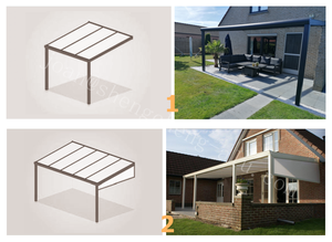 טרסוברקיפינג מתכת חיצונית מרפסת כיסוי גג גג גג אלומיניום - Product Image 2