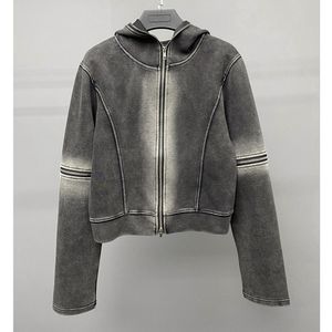 Personnalisé Vintage Boxy Fit Sunfaded Hoodie Zipper Jacket Fabricants Acid Wash Men Distressed Sun Faded Cropped - Product Image 1