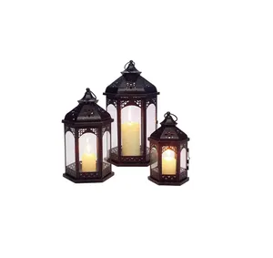 Best-seller Nouveau Designer Luxe Disponible Unique Pot à Bougie Suspendu Lanterne à Bougie Ensemble de Trois Fabricant Grossiste direct - Product Image 2