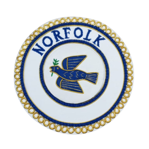 Best Quality Custom Embroidery Irish Craft Masters Masons Apron Badge <b>Vintage</b> Style <b>Sew</b>-On Masonic Regalia with Beads Decoration - Product Image 5