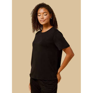 Camiseta Lisa para Mujer, Clásica, Informal, de Manga Corta, Básica, Suave, para Uso Diario, con Logotipo Personalizado OEM, Marca Privada - Product Image 6