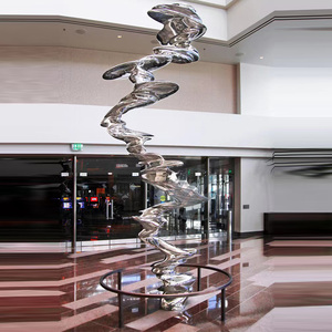 Sculpture extérieure abstraite polie par <span class=keywords><strong>Tony</strong></span> Cragg d'acier inoxydable d'art contemporain - Product Image 4