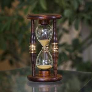 Ensemble de sabliers en bois design, sabliers de qualité supérieure, accent décoratif de table pour une décoration intérieure élégante - Product Image 2