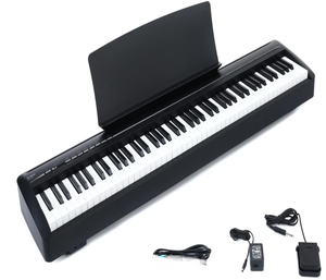 Piano numérique original ES120 à 88 touches avec haut-parleurs - Noir, action compacte à marteaux, 25 sons - Product Image 1