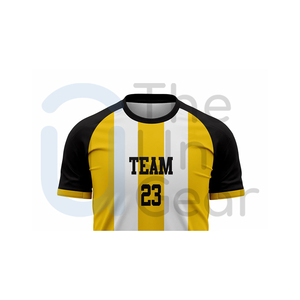 Venta al por mayor de uniformes de fútbol personalizados 100% poliéster sublimado camisetas de fútbol pantalones cortos conjunto OEM fútbol Kit fabricante ropa de equipo - Product Image 4