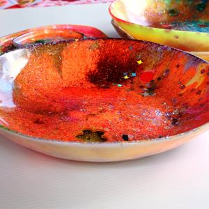 Bol et plat de service en résine polie écologique, best-seller, passe au lave-vaisselle, pour les fêtes, fabriqué en Inde - Product Image 2