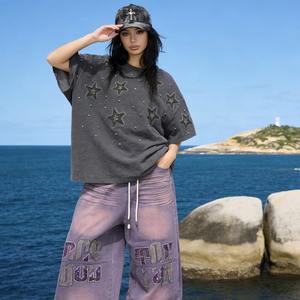 8041/Top Deportivo de Marca de Moda para Mujer, Tejido Transpirable de Jersey, Cuello Redondo, Estilo Corto, Diseño Liso, Camiseta Casual para Gimnasio, Confección de Alta Calidad - Product Image 3