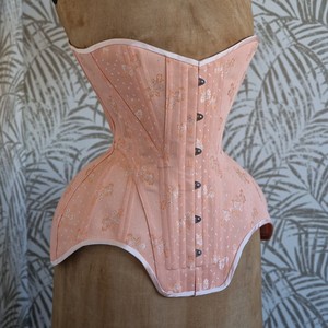 Corset Alphatek 100% Premium en brocart fin tissé avec plusieurs baleines, respirant, pour un buste supérieur, pour un look sexy et les soirées - Product Image 2