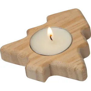 Porte-bougie en bois personnalisé pour la décoration de la maison - Product Image 1