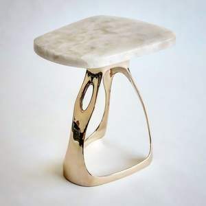 Luxury Golden Finished Casting Aluminum Side <b>Table</b> for Living Room Home Decor Coffee and Side <b>Table</b> - Product Image 1