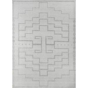 Tapis en laine Thyme Ivory à motifs géométriques et abstraits pour la maison, le salon, le couloir, l'entrée, modèle puzzle rectangulaire - GS-43 - Product Image 1
