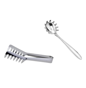 Cuillère à spaghetti en acier inoxydable Cuillère à pâtes Ustensile de cuisine Serveur à pâtes Fourchette Serveur à spaghetti de qualité alimentaire - Product Image 1