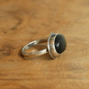 925 Sterling Silver Ring Golden <b>Obsidian</b> Genuine Gemstone Bohemian Ring Handmade Silver <b>Jewelry</b> Ring Gift for Her - Product Image 2