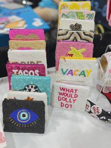 Porte-monnaie à fermeture éclair brodé à la main avec des perles - Personnalisable Durable Multifonction Petite capacité Sac à la mode - Product Image 5