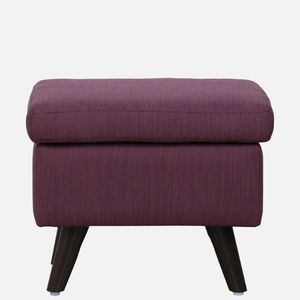 Abdero <b>Wing</b> <b>Chair</b> with Footstool Wine-Colored Fabric <b>for</b> Living Room - Product Image 5